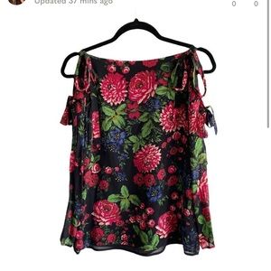 COPY - Club Monaco Cold Shoulder Floral Blouse